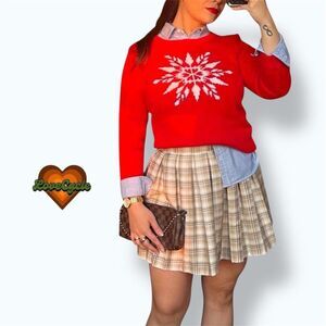 Women's Vintage Cali 1850 Tan Beige Plaid Pleated Mini Skirt – Size M